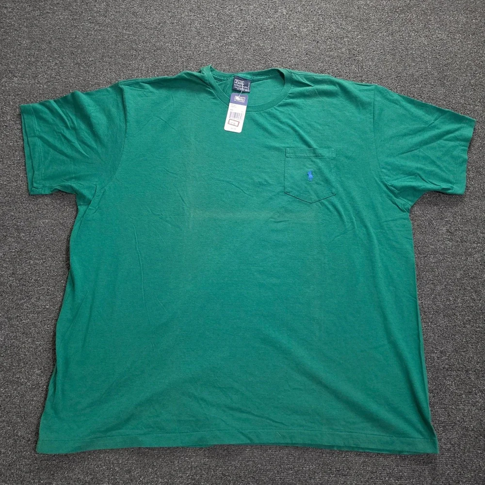 Polo Ralph Lauren Pocket T-Shirt Mens XXL Green Short Sleeve Pony Logo NWT